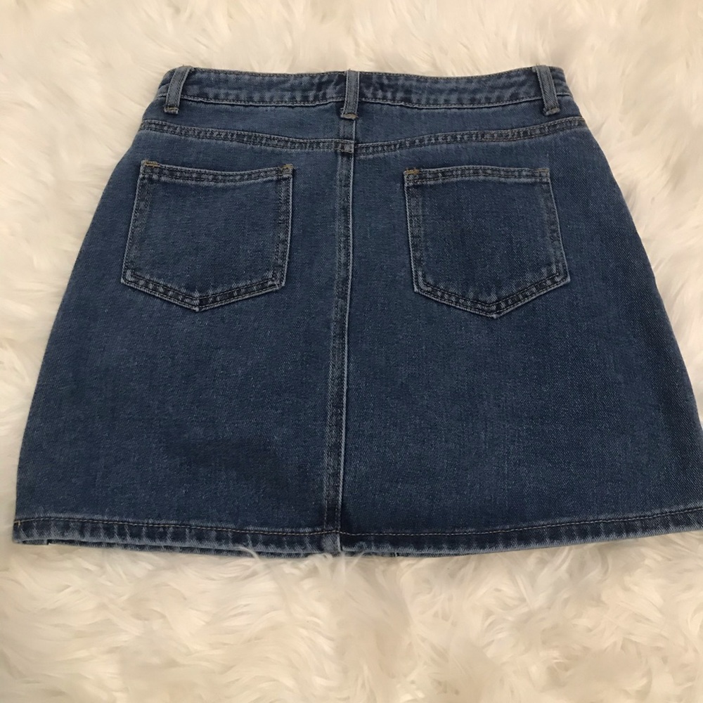 f21 denim mini skirt - Picture 3 of 5